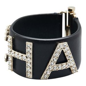 Pre Loved chanel Women Black Bracelets